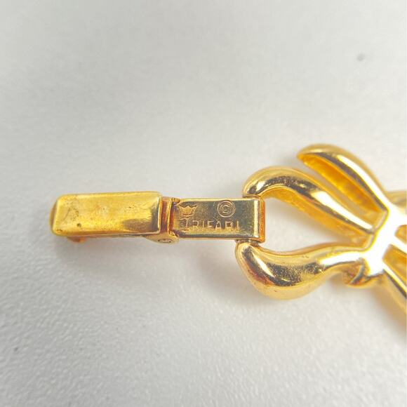 Vintage Crown Trifari Gold Bow Necklace & Bracelet Set - Picture 7 of 9